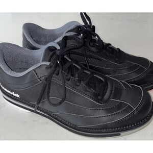 Brunswick Rampage Men's 7.5 Bowling Shoes Black Right Hand #6 Slide‎ EUC